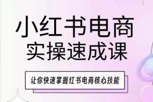 小红书电商实操速成课,让你快速掌握红书电商核心技能-最全资源库