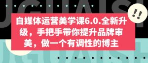 自媒体运营美学课6.0.全新升级,手把手带你提升品牌审美,做一个有调性的博主-最全资源库