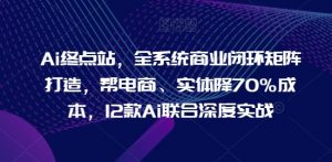 Ai终点站,全系统商业闭环矩阵打造,帮电商、实体降70%成本,12款Ai联合深度实战-最全资源库
