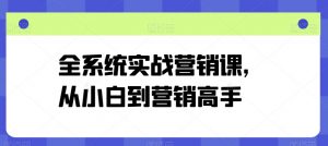 全系统实战营销课,从小白到营销高手-最全资源库
