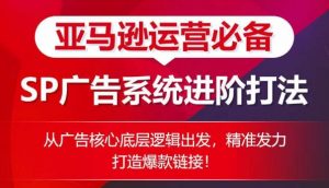 亚马逊运营必备: SP广告的系统进阶打法,从广告核心底层逻辑出发,精准发力打造爆款链接-最全资源库