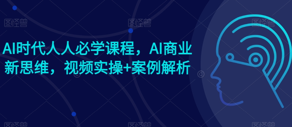 AI时代人人必学课程,AI商业新思维,视频实操+案例解析【赠AI商业爆款案例】-最全资源库