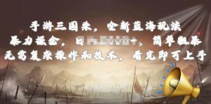 手游三国杀最新蓝海玩法，简单粗暴，无需复杂的操作和技术，看完即可上手【揭秘】-最全资源库