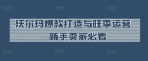 沃尔玛爆款打造与旺季运营,新手卖家必看-最全资源库
