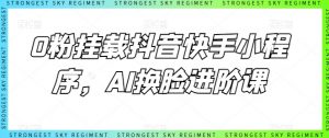 0粉挂载抖音快手小程序，AI换脸进阶课-最全资源库