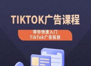 TikTok广告投放课程，从0-1实操课，带你快速入门TikTok广告投放-最全资源库
