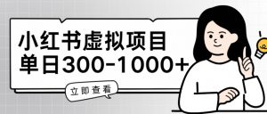 小红书虚拟项目家长会项目，单日一到三张【揭秘】-最全资源库