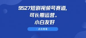9527短剧视频号赛道，可长期运营，小白友好【揭秘】-最全资源库