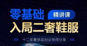 零基础入局二奢鞋服精讲课，十二年奢侈品创业导师分享-最全资源库