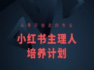 小红书课程简化版，从零开始走向专业，小红书主理人培养计划-最全资源库