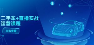 二手车+直播实战运营课程：直播推荐/短视频推荐/千川投放/直播全流程-最全资源库