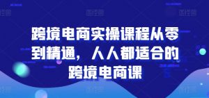 跨境电商实操课程从零到精通,人人都适合的跨境电商课-最全资源库