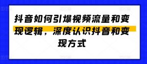 抖音如何引爆视频流量和变现逻辑,深度认识抖音和变现方式-最全资源库