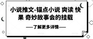 小说推文-锚点小说 爽读 快果 奇妙故事会的挂载-最全资源库