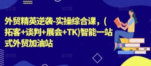外贸精英逆袭-实操综合课，(拓客+谈判+展会+TK)智能一站式外贸加油站-最全资源库