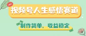 视频号人生感悟赛道，制作简单，收益稳定【揭秘】-最全资源库