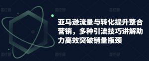 亚马逊流量与转化提升整合营销，多种引流技巧讲解助力高效突破销量瓶颈-最全资源库