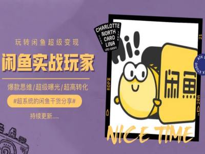 手把手教你0到1系统玩转闲鱼变现,爆款思维/超级曝光/超高转化-最全资源库