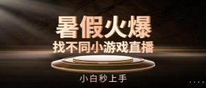 暑假火爆找不同小游戏直播间，小白秒上手【揭秘】-最全资源库