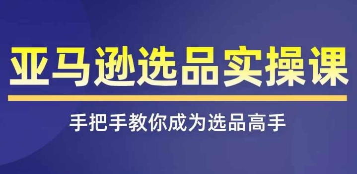 亚马逊选品实操课程，快速掌握亚马逊选品的技巧，覆盖亚马逊选品所有渠道-最全资源库