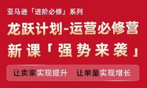 亚马逊进阶必修系列,龙跃计划-运营必修营新课,让卖家实现提升 让单量实现增长-最全资源库