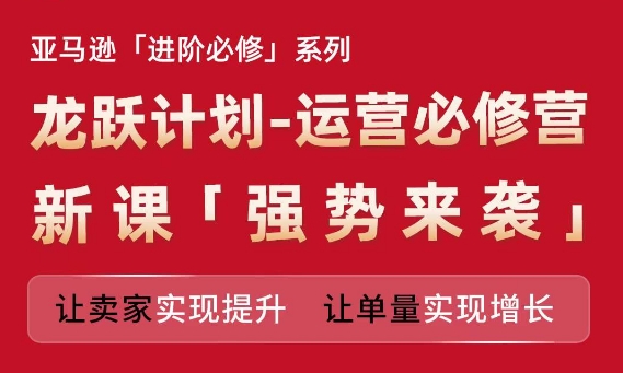 亚马逊进阶必修系列,龙跃计划-运营必修营新课,让卖家实现提升 让单量实现增长-最全资源库
