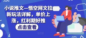 小说推文—悟空网文拉新玩法详解，单价上涨，红利期好推-最全资源库