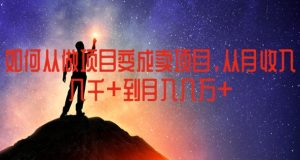 如何从做项目变成卖项目，从月收入几千到月入几万【揭秘】-最全资源库