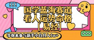 国学蓝海赋能赛道，零基础学习，手把手教学独一份新手小白月入1W+【揭秘】-最全资源库