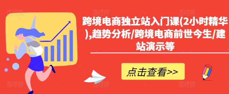 跨境电商独立站入门课(2小时精华),趋势分析/跨境电商前世今生/建站演示等-最全资源库