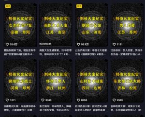 大案纪实解说课，2024年最新抖音大案教学教程-最全资源库
