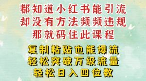小红书靠复制粘贴一周突破万级流量池干货，以减肥为例，每天稳定引流变现四位数【揭秘】-最全资源库