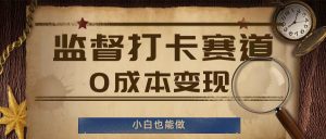 监督打卡赛道，0成本变现，小白也可以做【揭秘】-最全资源库