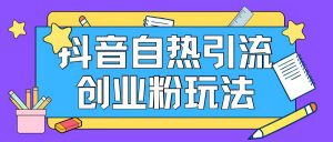 抖音引流创业粉自热玩法日引200+精准粉-最全资源库
