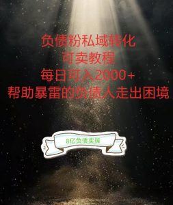 负债粉掘金计划,帮助负债者解决问题,债务规划,债务重组,最好的变现方式【揭秘】-最全资源库