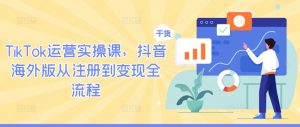 TikTok运营实操课，抖音海外版从注册到变现全流程-最全资源库