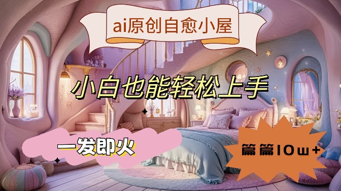 ai原创治愈小屋,小白也能轻松上手,一发即火,篇篇10w+【揭秘】-最全资源库
