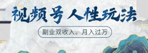 视频号人性玩法,让你起号,广告双份收入,副业好选择【揭秘】-最全资源库