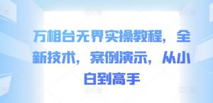 万相台无界实操教程，全新技术，案例演示，从小白到高手-最全资源库