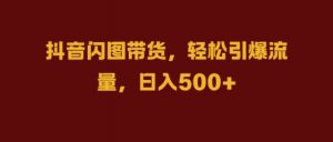 抖音闪图带货，轻松引爆流量，日入几张【揭秘】-最全资源库