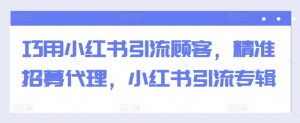 巧用小红书引流顾客，精准招募代理，小红书引流专辑-最全资源库