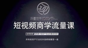 短视频商学流量课+口播拍摄剪辑，​短视频+轻资产创业流量变现课-最全资源库