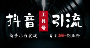 2024最新抖音工具号引流玩法，高效日引300+创业粉，当天变现5k，小白也可成为实战高手-最全资源库