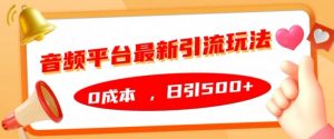 音频平台最新引流玩法，0成本，日引500+【揭秘】-最全资源库