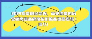 2024流量吸金变现，商业流量密码营销商业品牌定位引流品运营逻辑(图文)-最全资源库