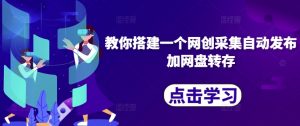 教你搭建一个网创采集自动发布加网盘转存-最全资源库