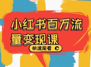 小红书百万流量变现课，小红书电商教程下载-最全资源库