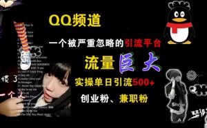 QQ频道,一个被严重忽略的引流平台,流量巨大 实操单日引流500+创业粉兼职粉【揭秘】-最全资源库