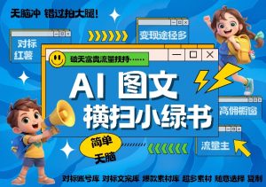 AI搞定小绿书长尾管道收益，简单复制黏贴图文赛道，爆款选题，秒生3000+图文-最全资源库