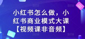 小红书怎么做，小红书商业模式大课【视频课非音频】-最全资源库